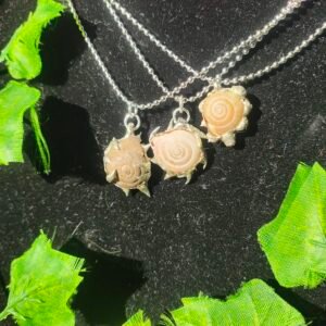 soldered snail shell necklaces